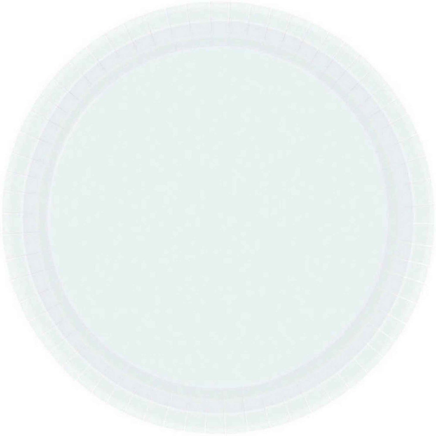 Paper Plates 23cm Round 20CT FSC - Frosty White - No Plastic Coating