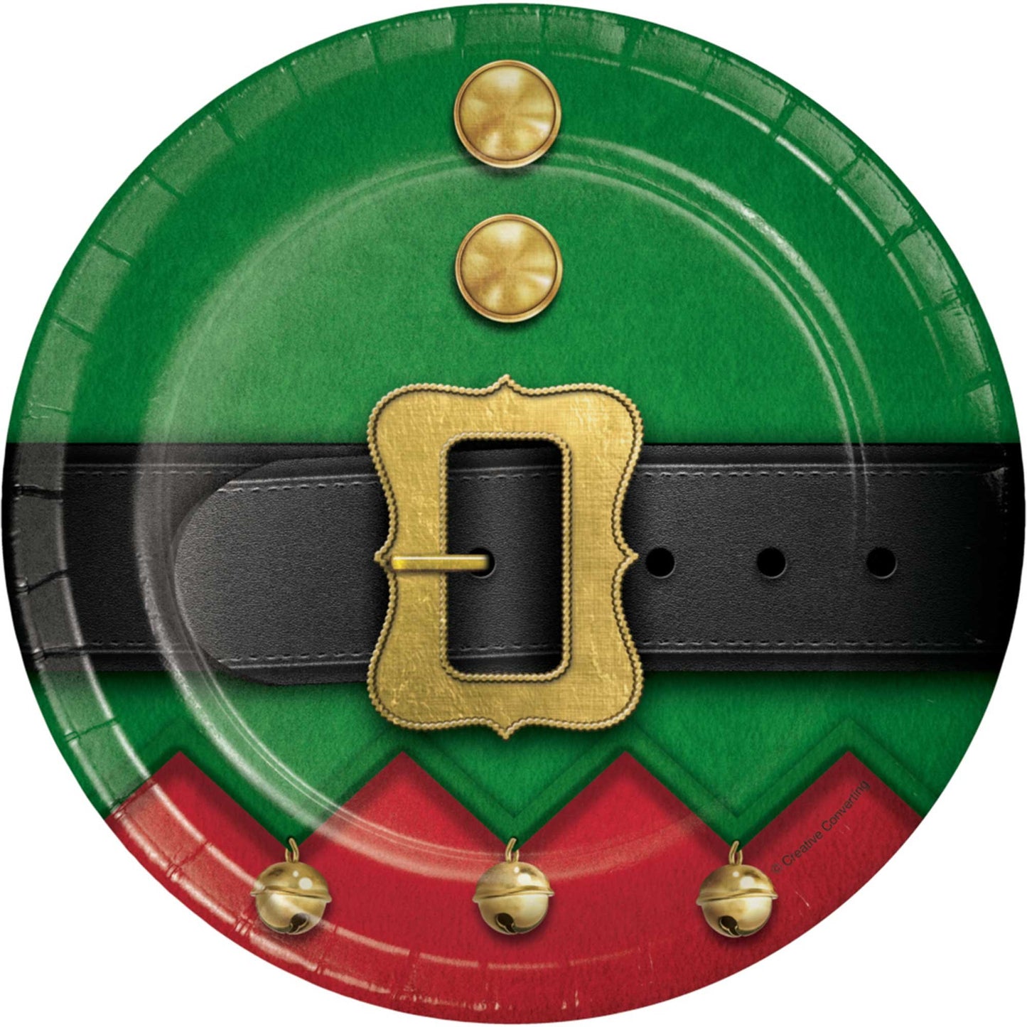 Santa's Suit Lunch Plates Paper 18cm