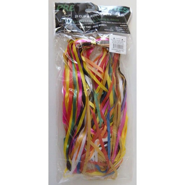 Pre-Tied Ribbons Assorted with Round Clips