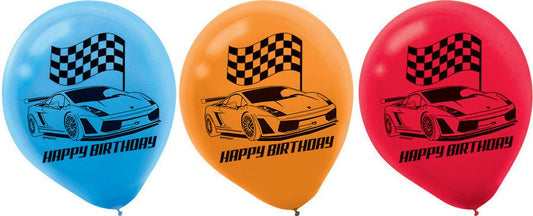 Hot Wheels Racecar Style 30cm Latex Balloons