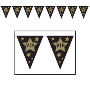Pennant Flag Banner VIP & Gold Stars