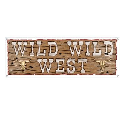 Wild Wild West Western Sign Banner