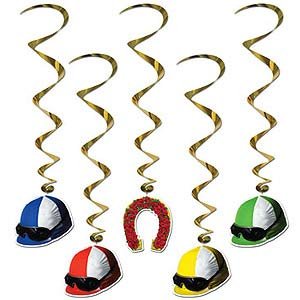 Jockey Hats Derby Day Hanging Decoration Whirls
