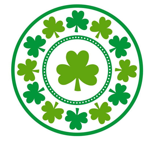 Lucky Shamrocks 23cm Round Paper Plates