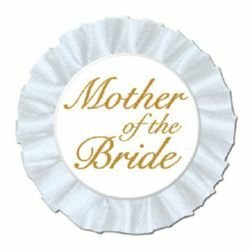 Mother Of The Bride Button Satin Badge
