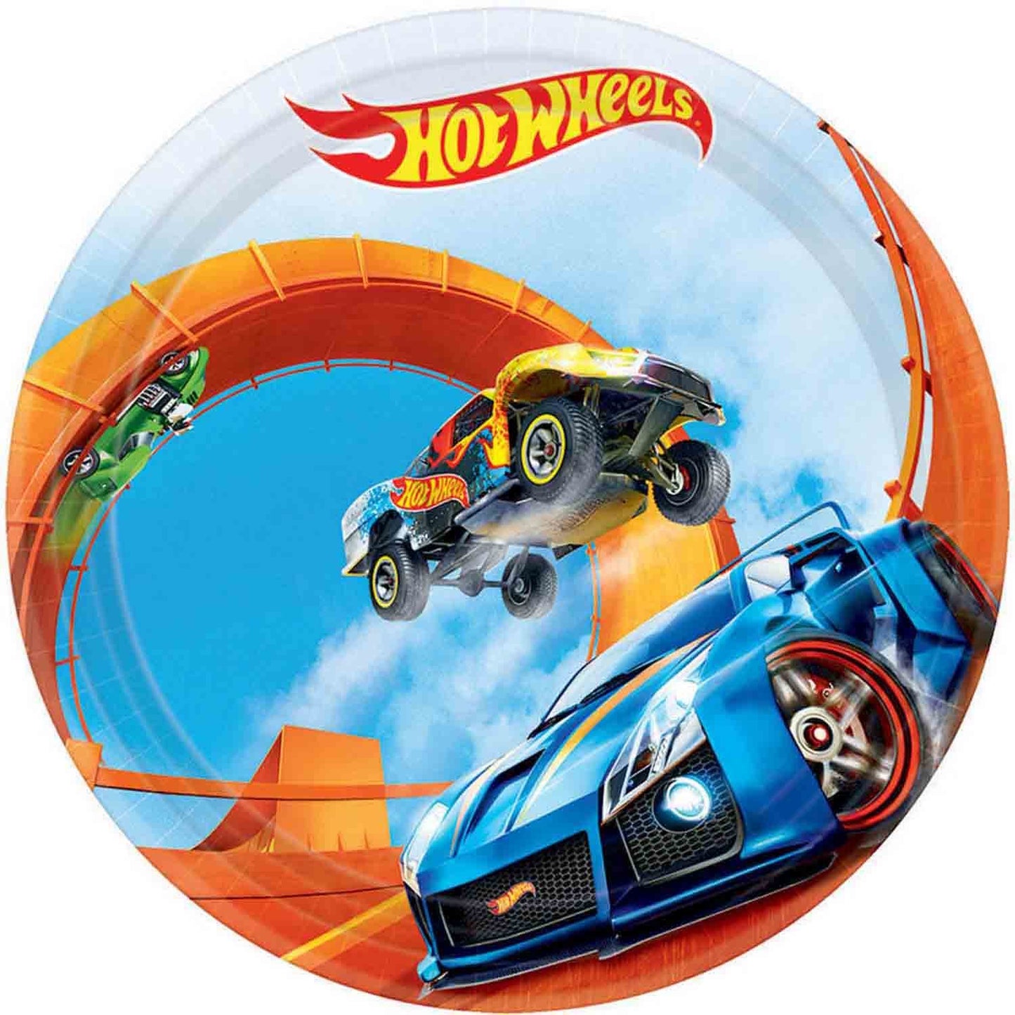 Hot Wheels Wild Racer 17cm Round Paper Plates