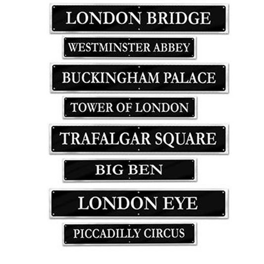 British Street Signs Cutouts