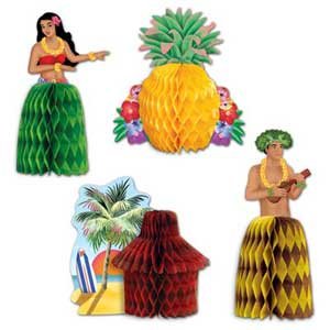 Luau Mini Assorted Honeycomb Centrepieces