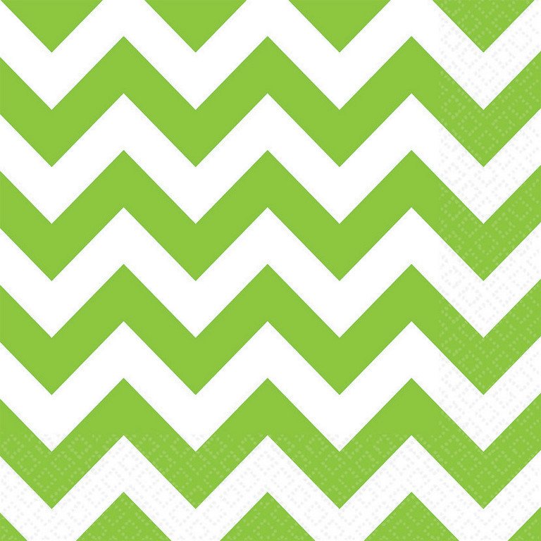 Chevron Lunch Napkins Kiwi