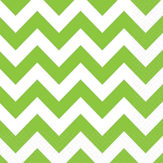 Chevron Lunch Napkins Kiwi