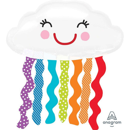 SuperShape XL Rainbow Smiling Cloud