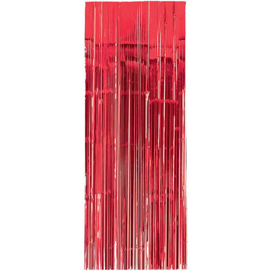 Door Curtain Metallic - Red