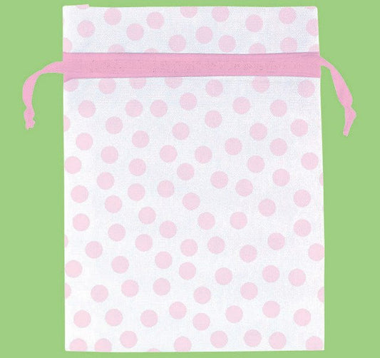 Pink Dots Organza Bags 12ct