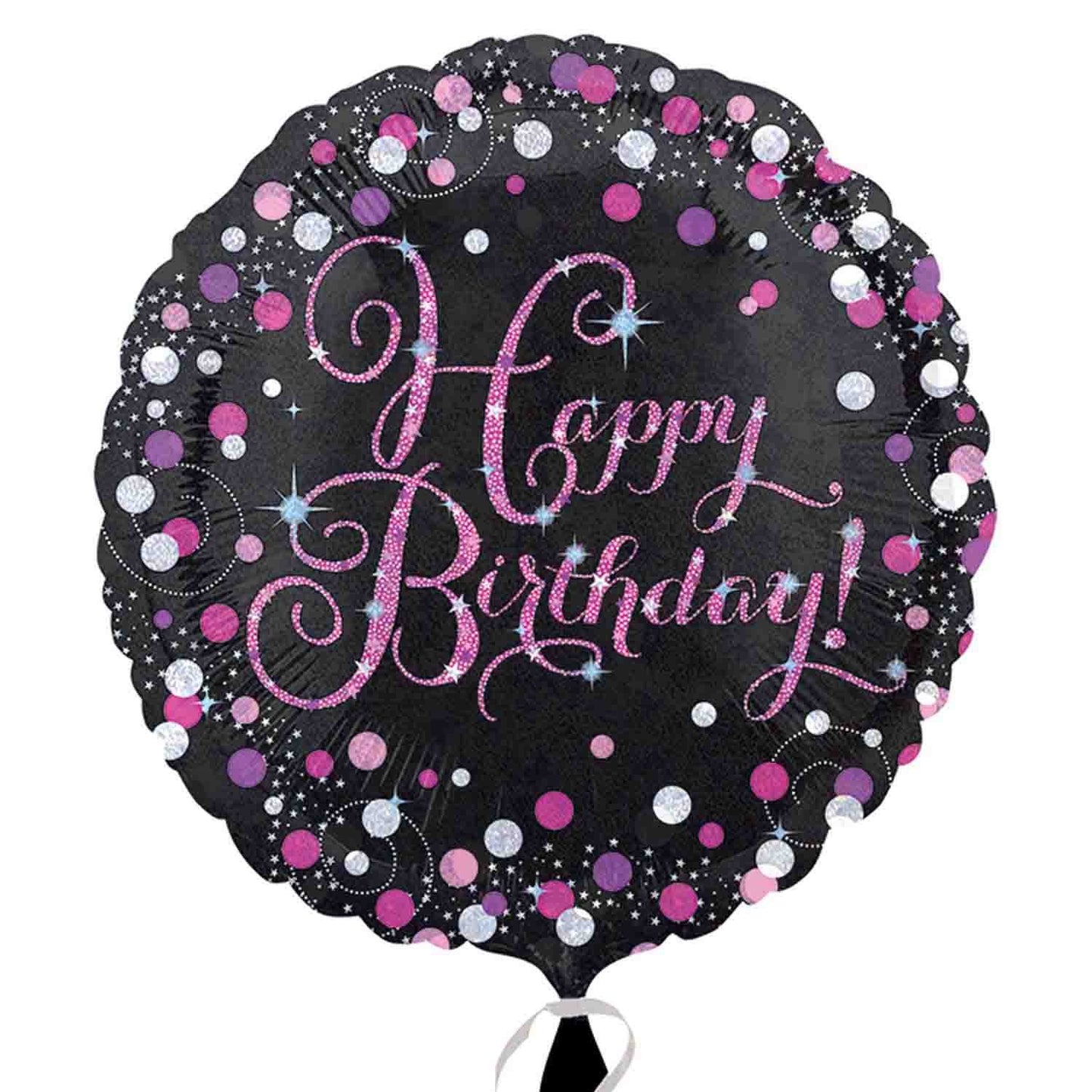 45cm Standard Holographic Pink Celebration Birthday
