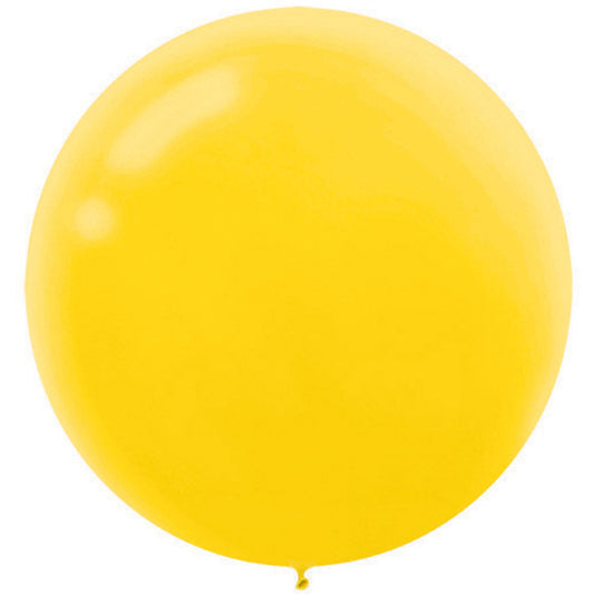 Latex Balloons 60cm 4 Pack Yellow Sunshine