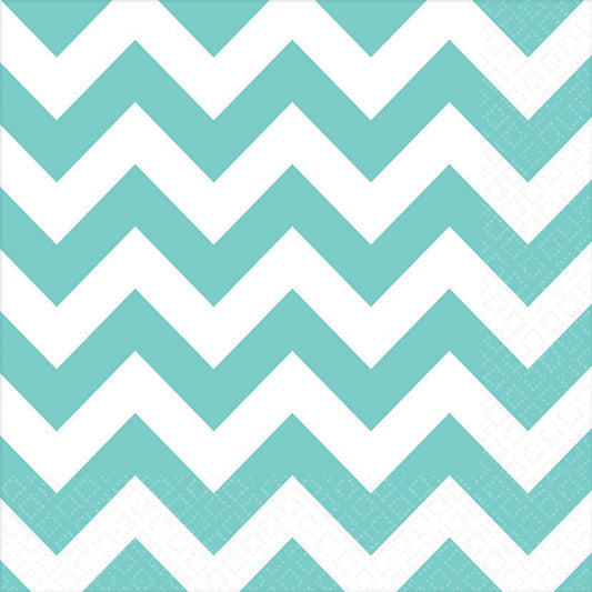 Chevron Lunch Napkins Robin's Egg Blue