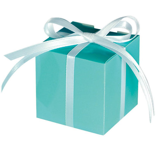 Mega Pack Paper Favor Boxes - Robin's-egg Blue (Ribbon not Included)