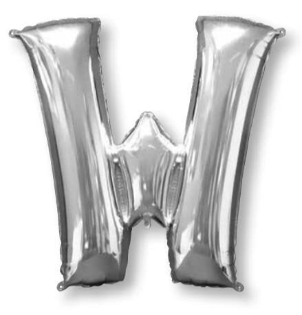 SuperShape Letter W Silver