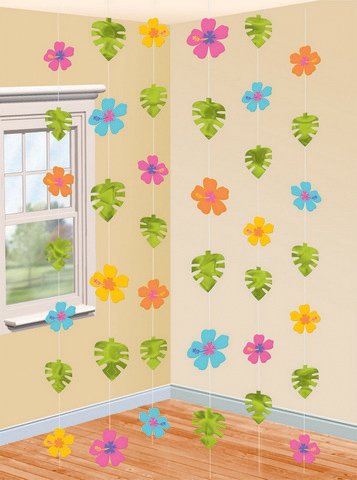 Hibiscus String Decorations - Paper & Foil