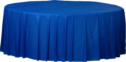 Plastic Round Tablecover-Royal Blue