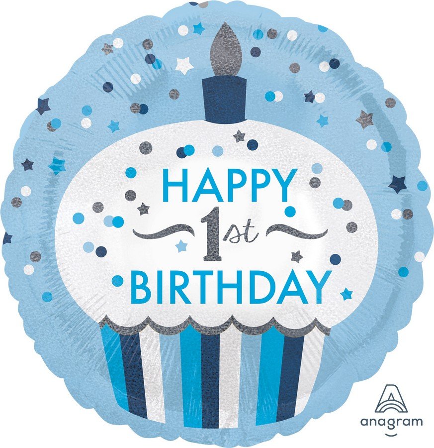 45cm Standard HX 1st Birthday Cupcake Boy