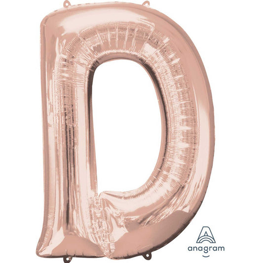 SuperShape Letter D Rose Gold