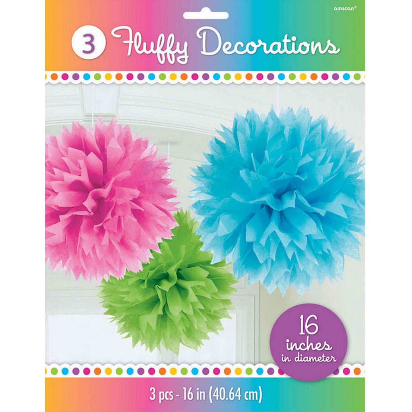 Fluffy Tissue Decorations - Multi