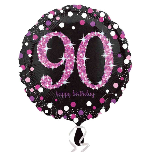 45cm Standard Holographic Pink Celebration 90