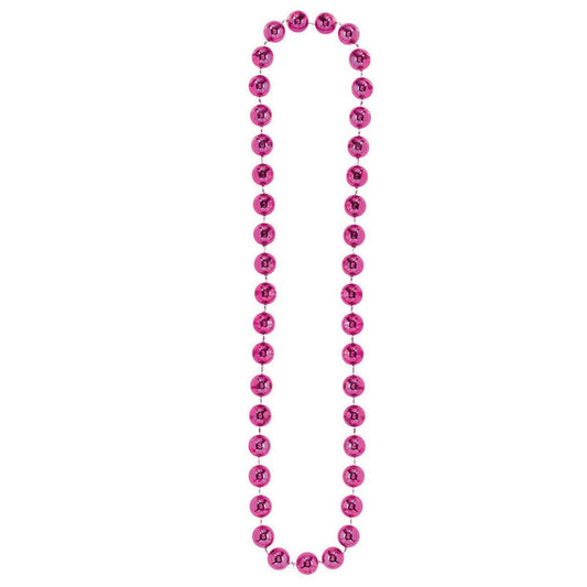Jumbo Ball Bead Necklace - Pink
