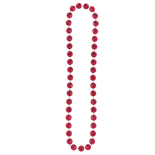 Jumbo Ball Bead Necklace - Red