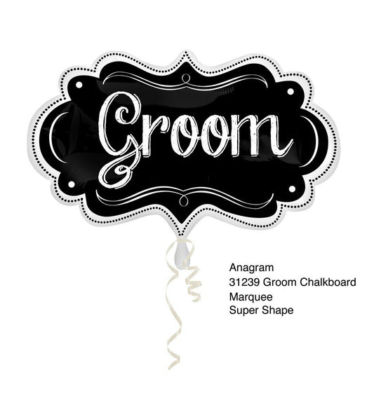 SuperShape Groom Chalkboard Marquee