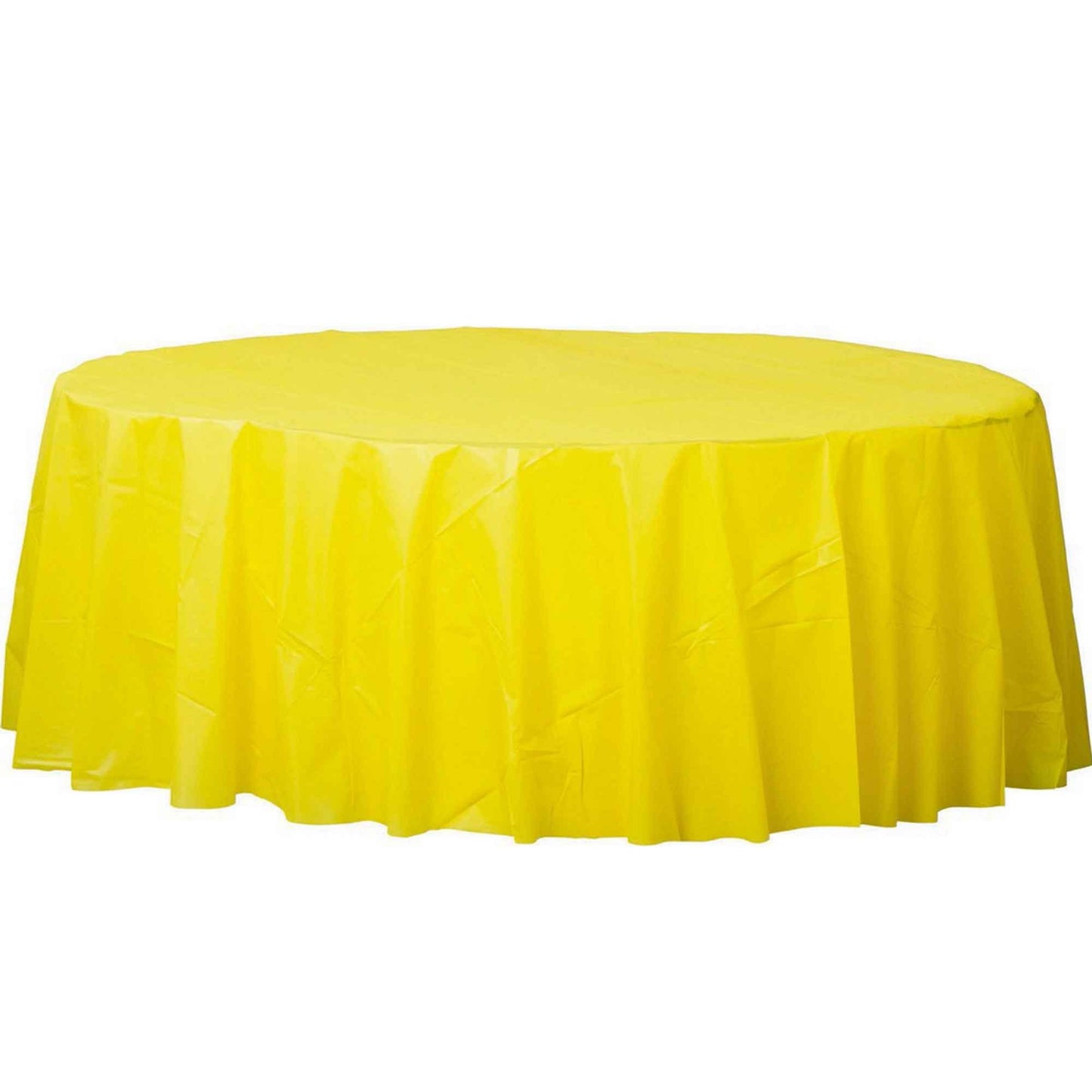 Plastic Round Tablecover-Yellow Sunshine