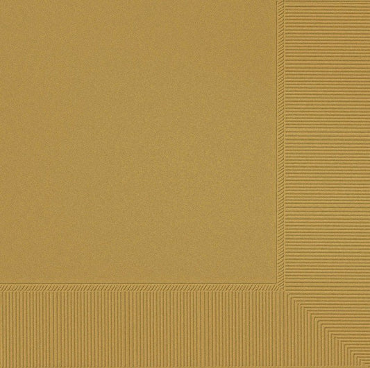 Lunch Napkins 20 Pack 2 PLY - Gold