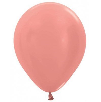 Sempertex 12cm Metallic Rose Gold Latex Balloons 568, 50PK