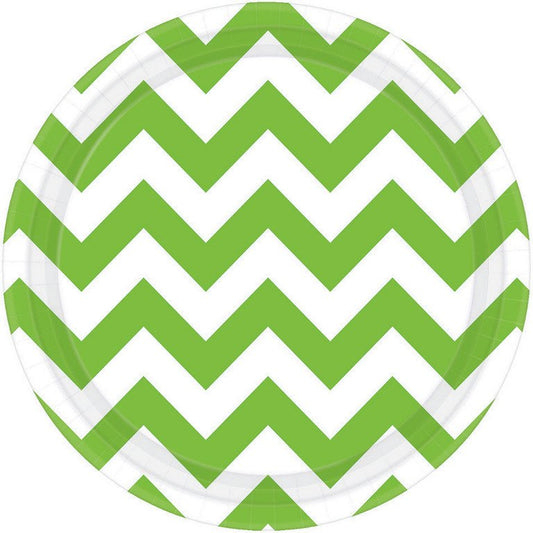 Chevron 17cm Round Plates Kiwi