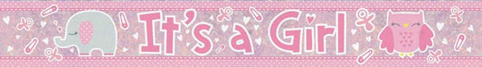 Banner Holographic It's a Girl