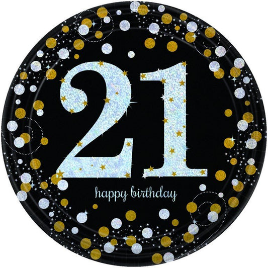 Sparkling Celebration 21 23cm Prismatic Paper Plates