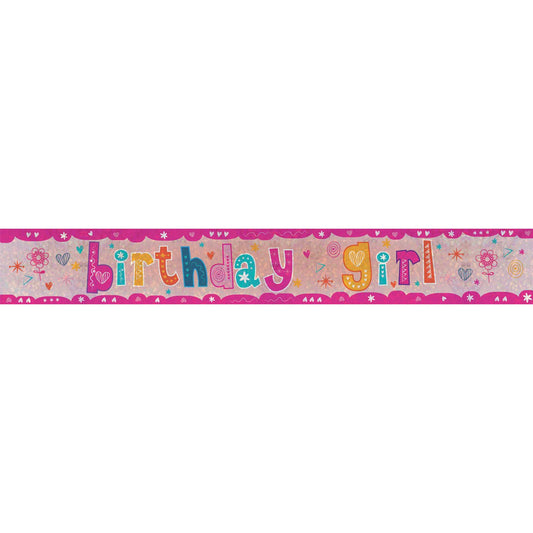 Banner Holographic Birthday Girl