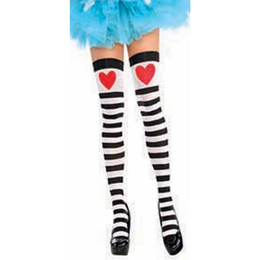 Thigh High Heart and Striped