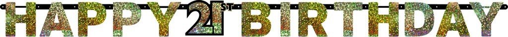 Sparkling Celebration 21 Prismatic Letter Banner