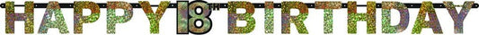 Sparkling Celebration 18 Prismatic Letter Banner