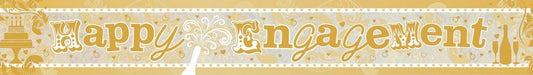 Banner Holographic Happy Engagement