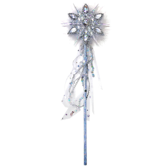 Snowflake Wand with Feather