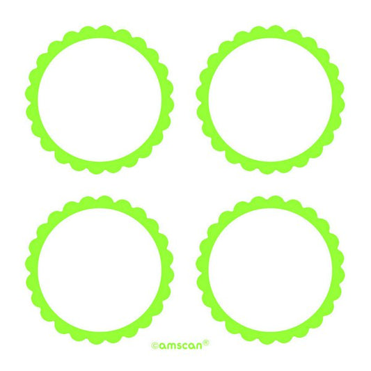 Labels Scalloped - Kiwi