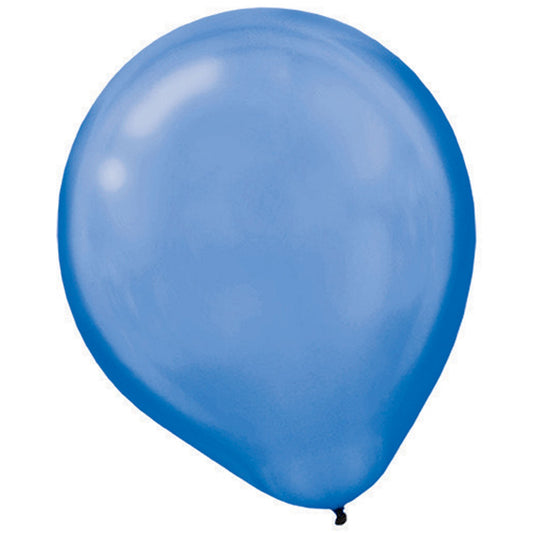 Latex Balloons Pearl 30cm 15CT Bright Royal Blue
