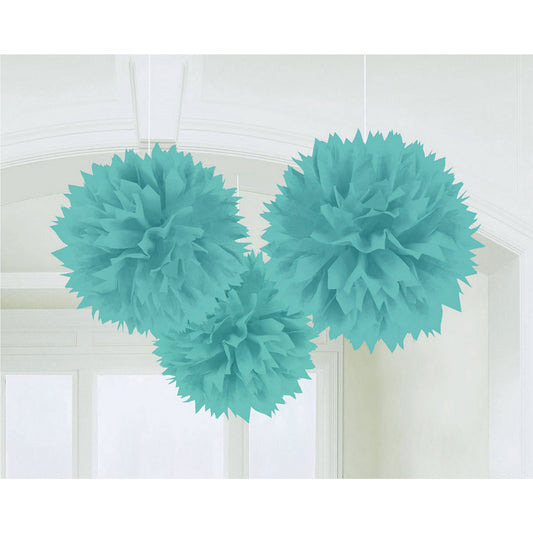 Fluffy Tissue Decorations - Robin's Egg Blue
