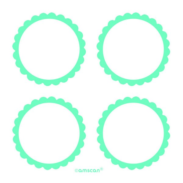 Labels Scalloped - Robin's - egg Blue