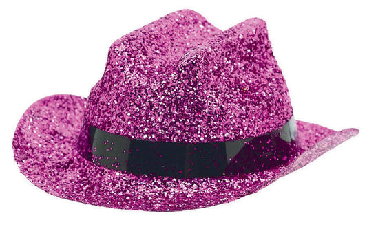 Mini Glitter Cowboy Hat - Pink