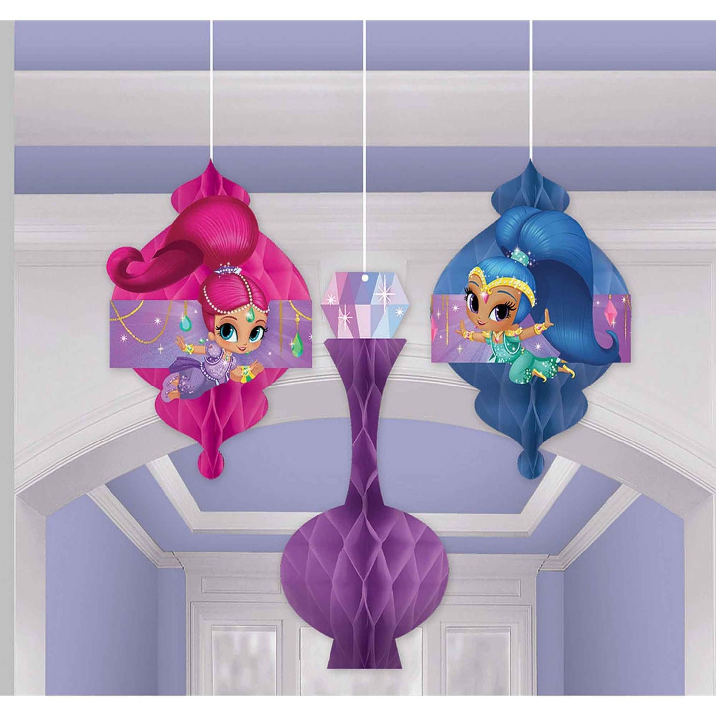 Shimmer and Shine Honeycomb Decorations