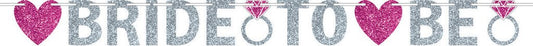 Bride to Be Glitter Illustrated Banner